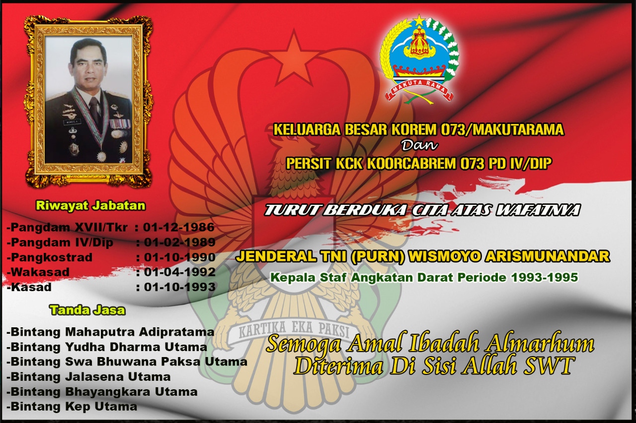 Mantan KSAD Jenderal TNI (Purn) Wismoyo Arismunandar Tutup Usia karena Sakit